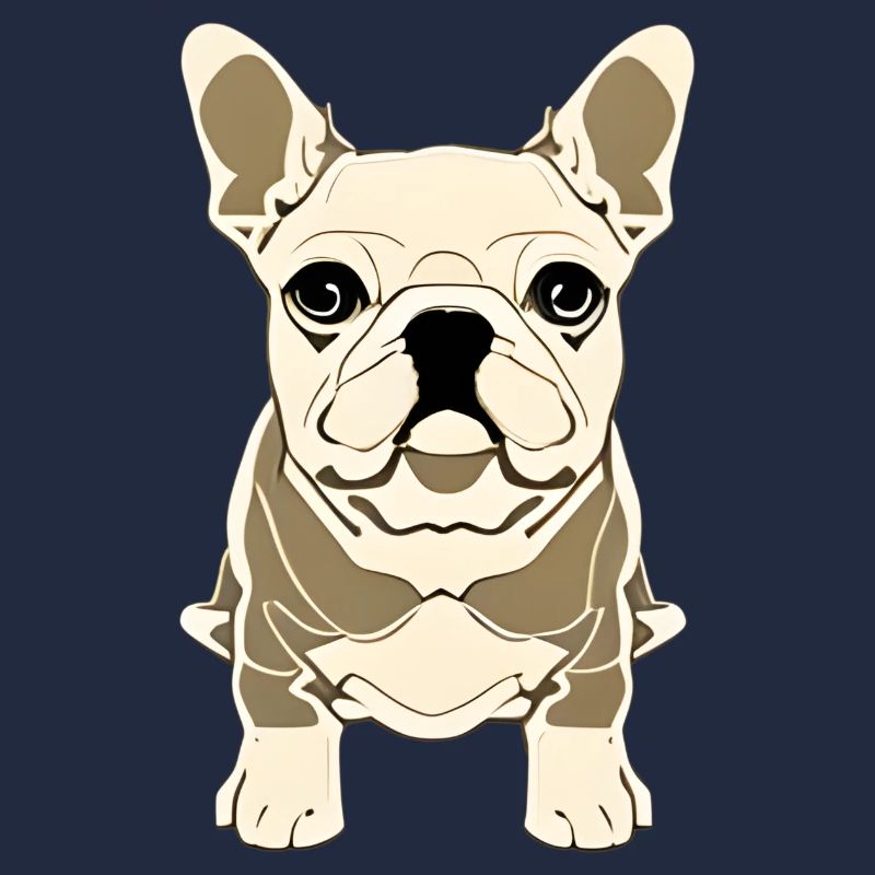 Motif d’impression graphique de conception de bouledogue français