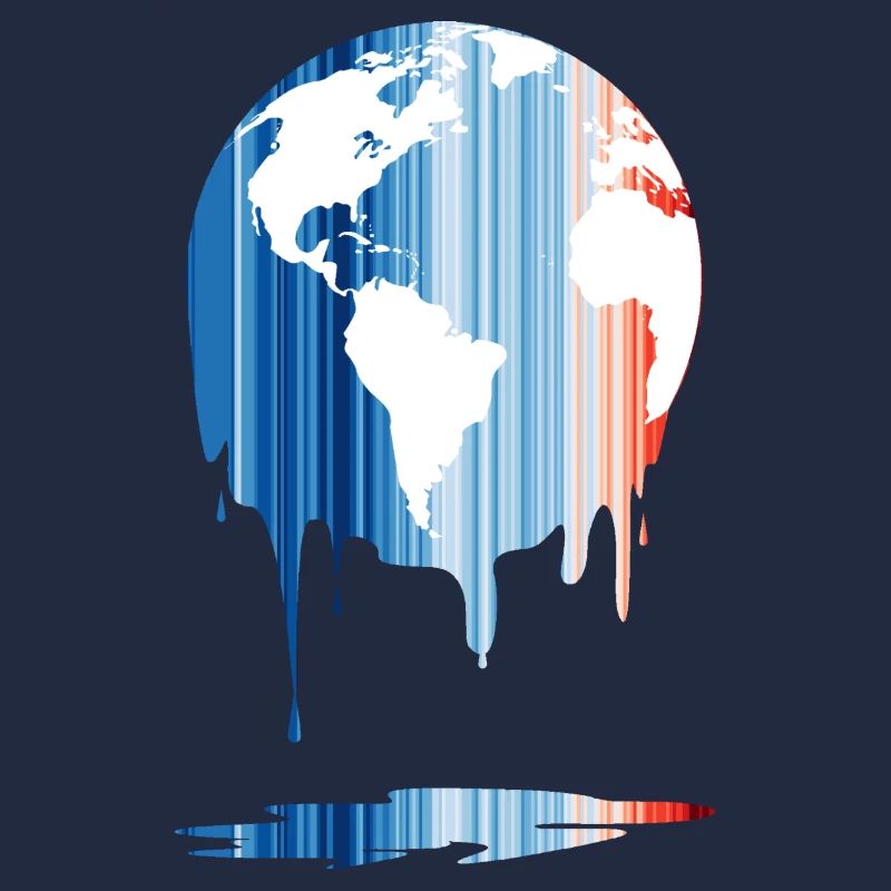 Warming Stripes World Temperature Change 1850-2022