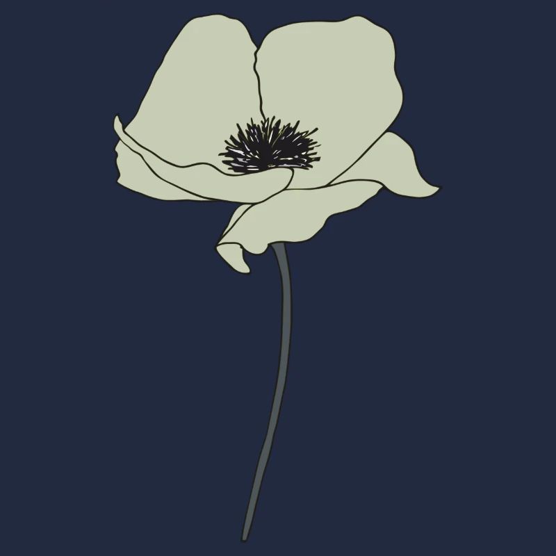mohnblume beige
