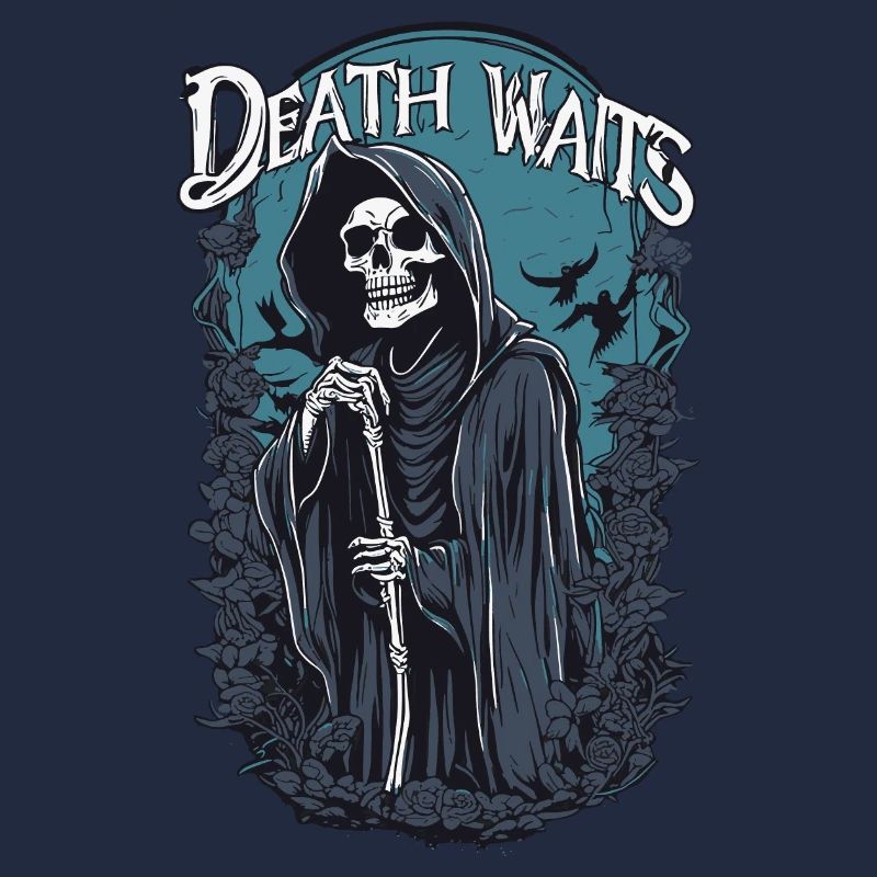 Sensenmann "Der Tod wartet" Gothic Kunst