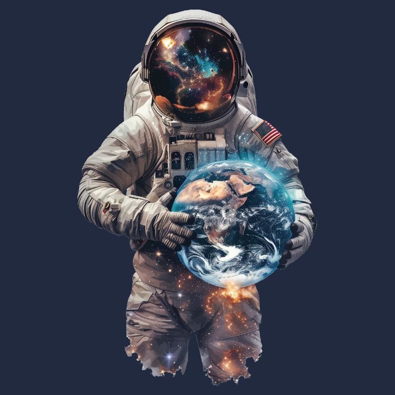Astronaut mit Erde