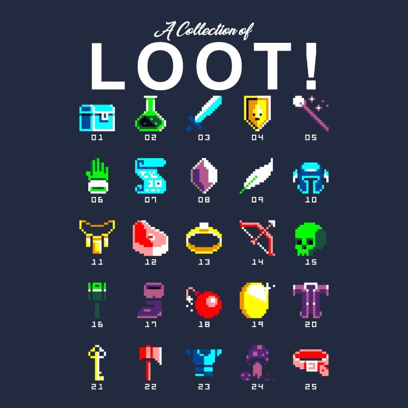 Collection de pixels 8 bits de nerd gamer proie