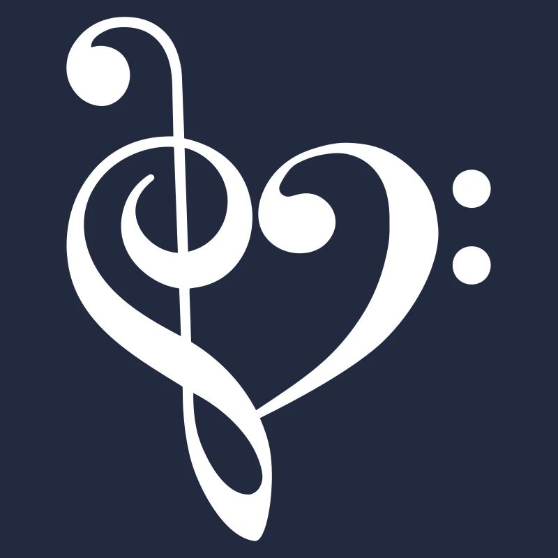 Amour de note de musique blanc