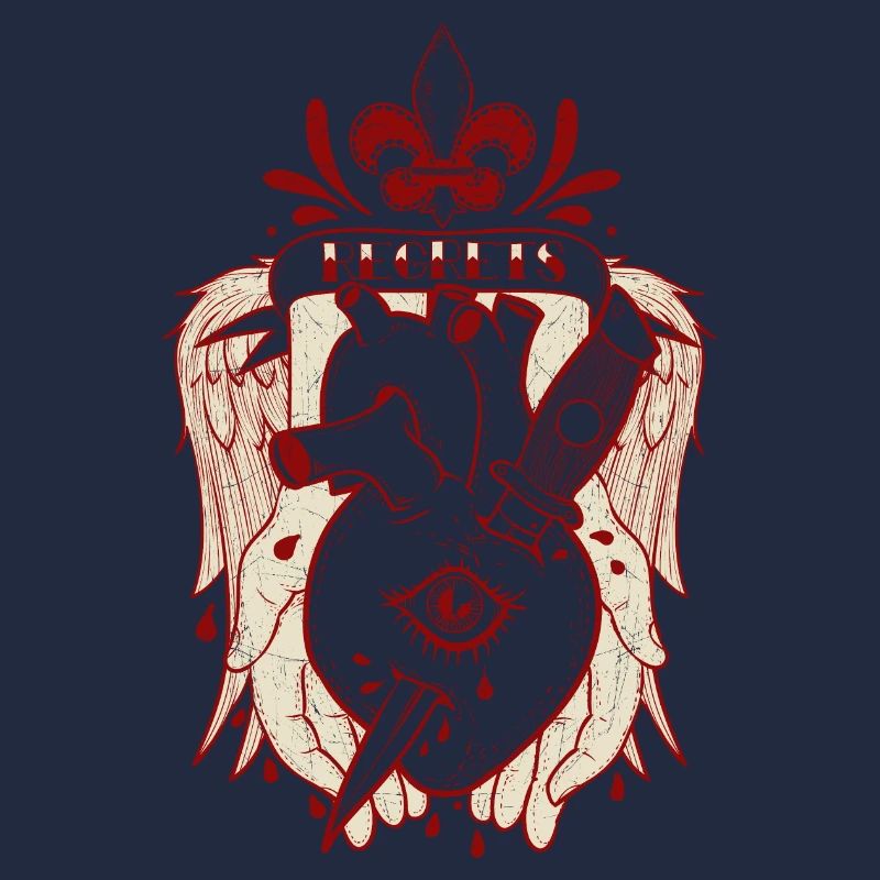 Regrets heart fleur de lis gift gift idea