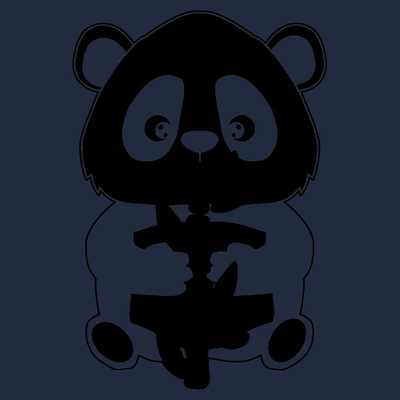 Panda au bambou