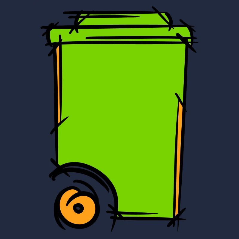 Mülltonne Illustration. Müllmann. Abfallwirtschaft