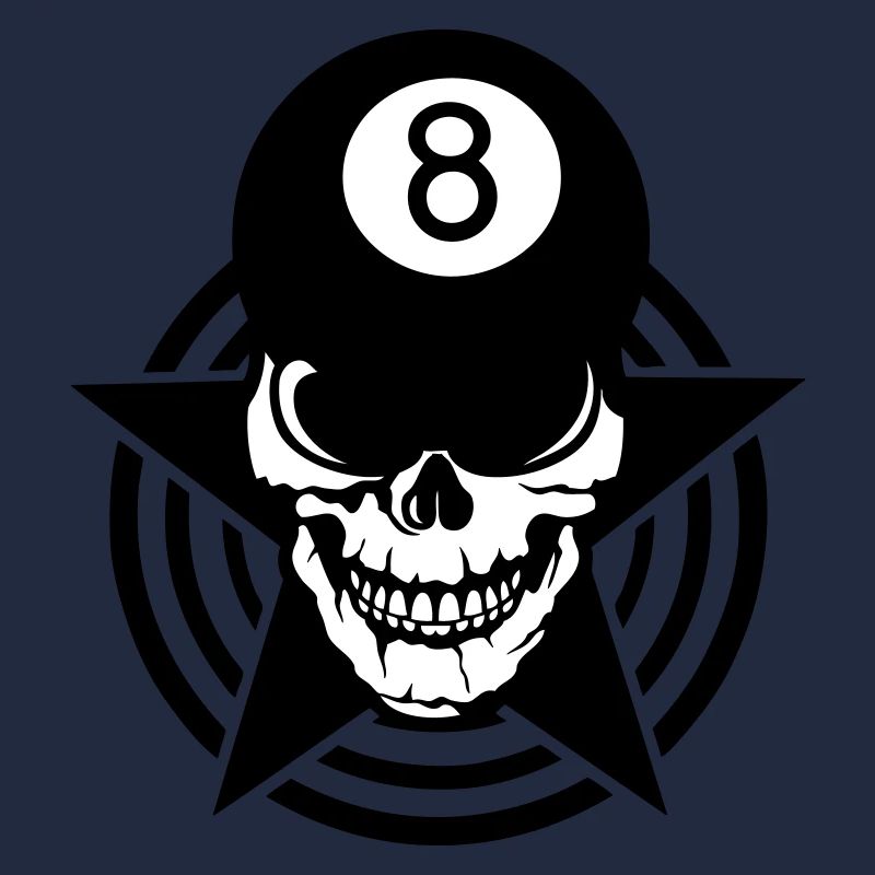 tete de mort billard boule crane 8