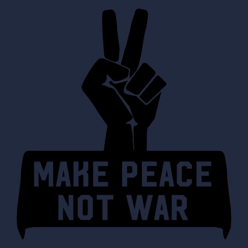 Make Peace Not War Hand mit Peacezeichen