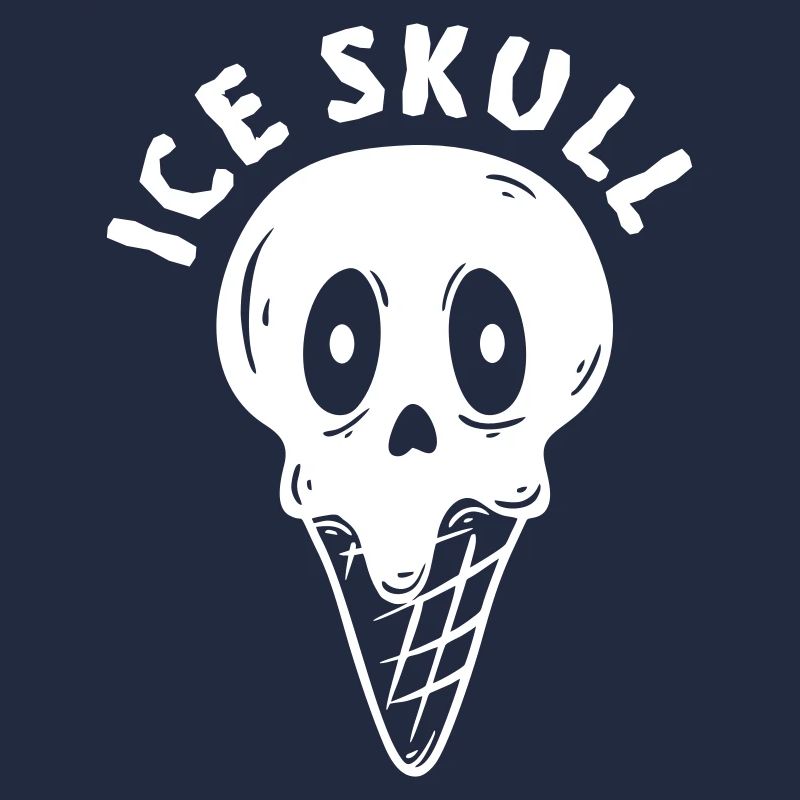 EIS EISKUGEL TOTENTKOPF EISTÜTE TOT MOTIV GESCHENK