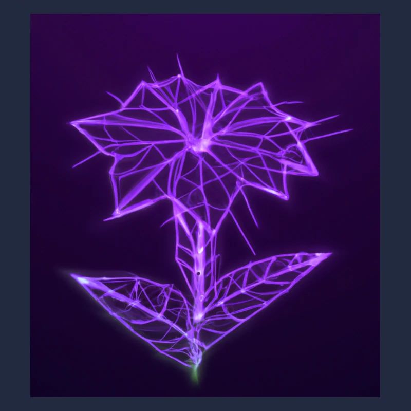 Polygonale Neon Rose