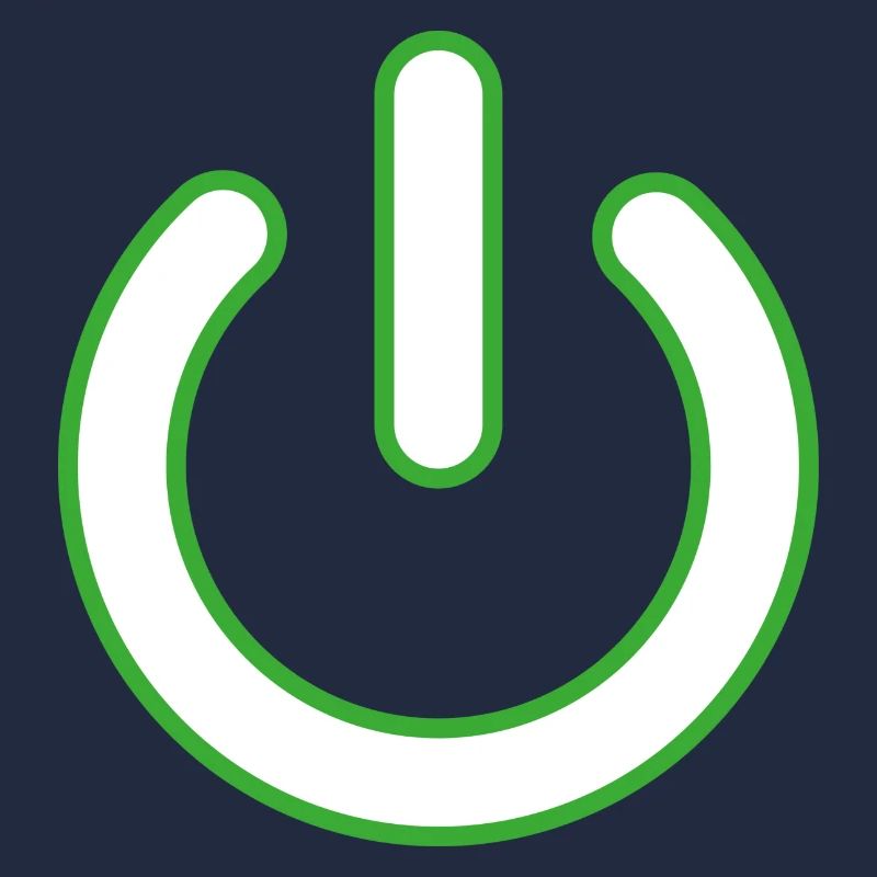 grüner Powebutton