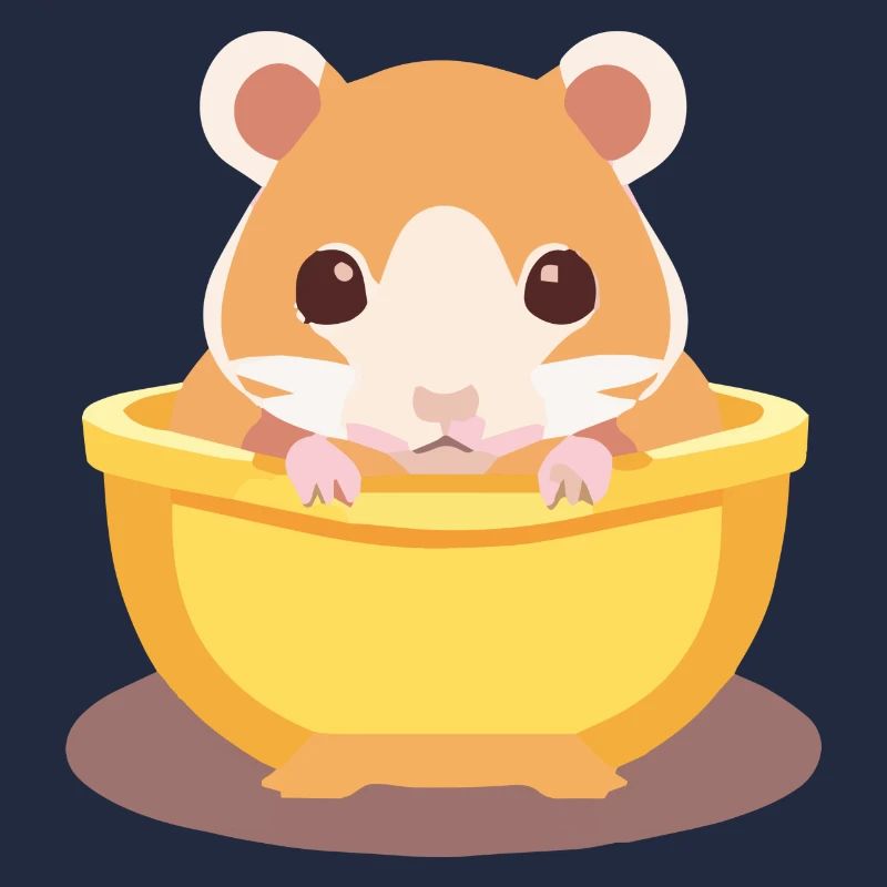 süßer Hamster in Schüssel