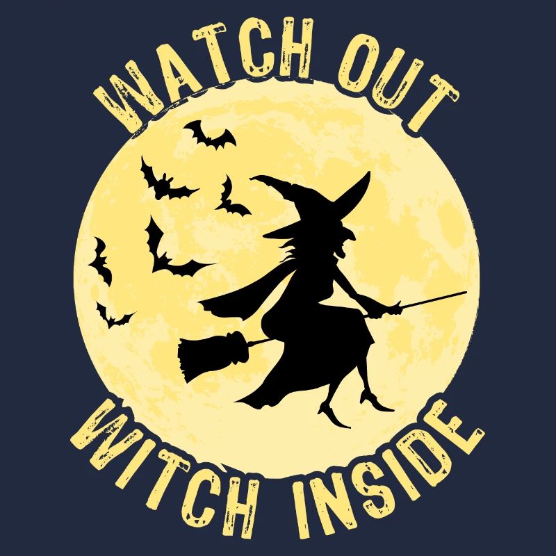 Witch Halloween Witch Broom Watching Gift