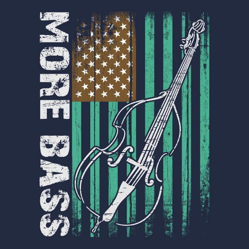 Plus de contrebasse basse avec drapeau américain