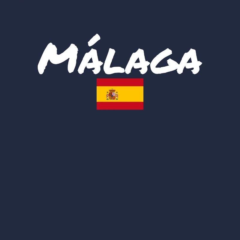 Malaga, Espagne, Drapeau espagnol, Espagnols