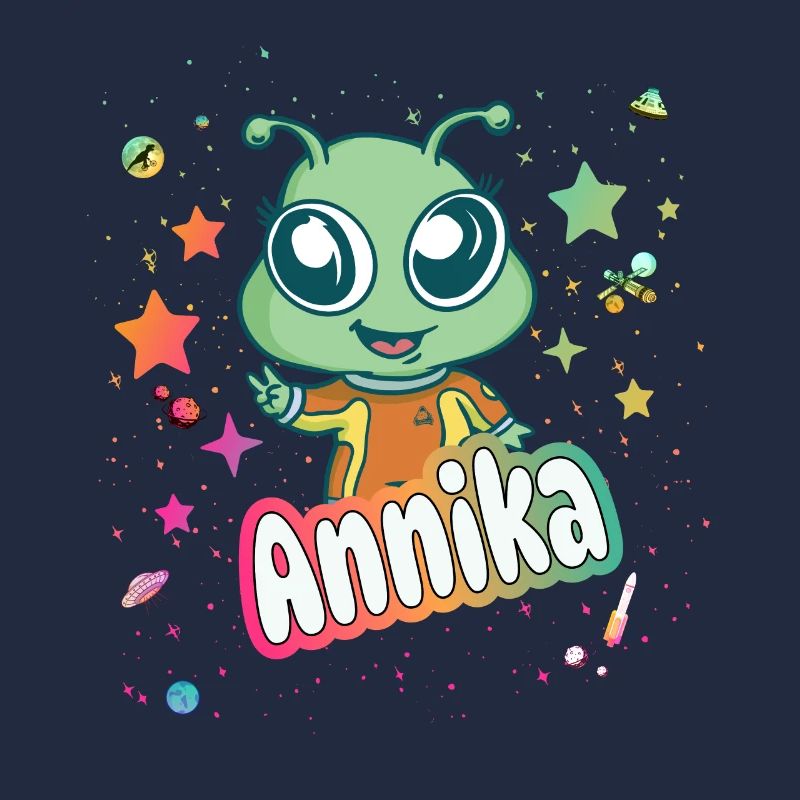 ANNIKA - Schöner Mädchen Name mit süßem Alien