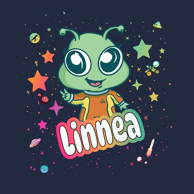 LINNEA - Schöner Mädchen Name mit süßem Alien