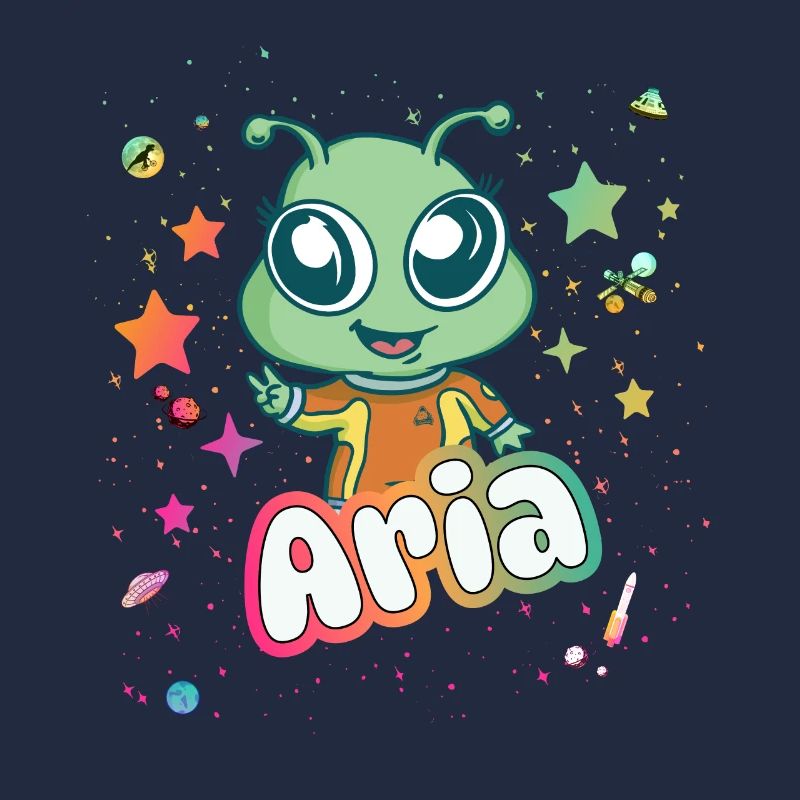 ARIA - Schöner Mädchen Name mit süßem Alien