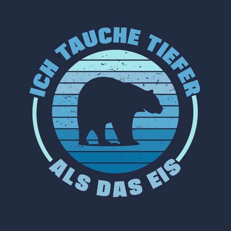 Eisbaden Spruch Eisschwimmer Sonnenbaden Eisbader