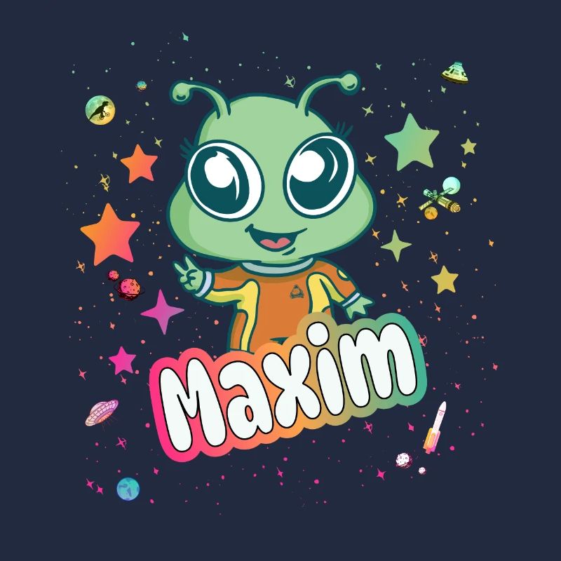 MAXIM - Schöner Junge Name mit süßem Alien