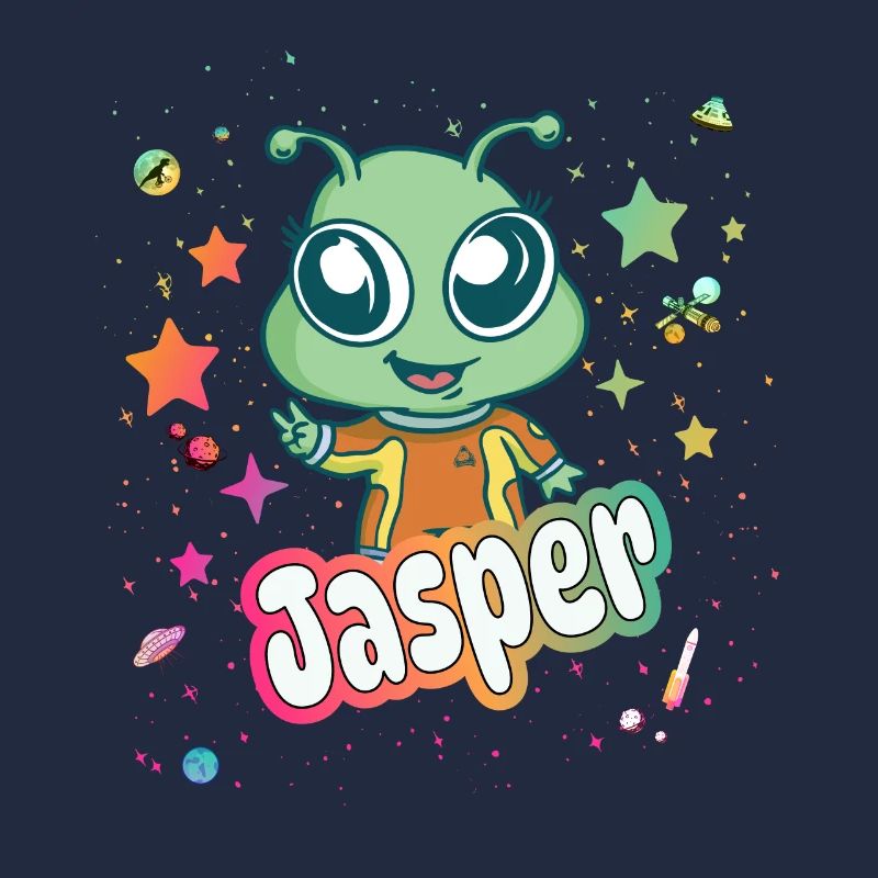 JASPER - Schöner Junge Name mit süßem Alien