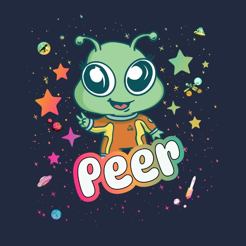 PEER - Beau nom de garçon avec un extraterrestre mignon