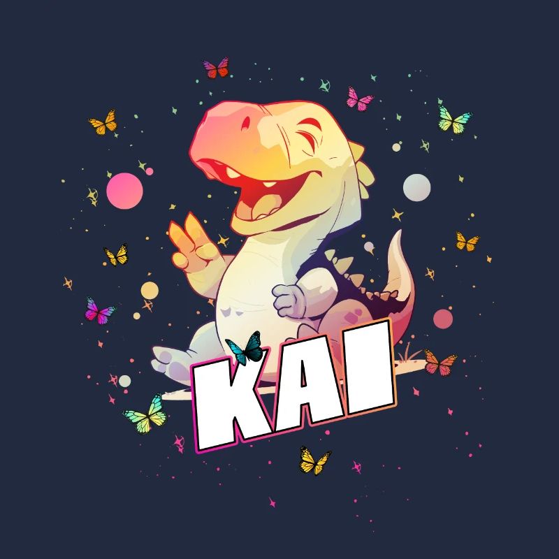KAI - Schöner Junge Name mit süßem DINO T-REX