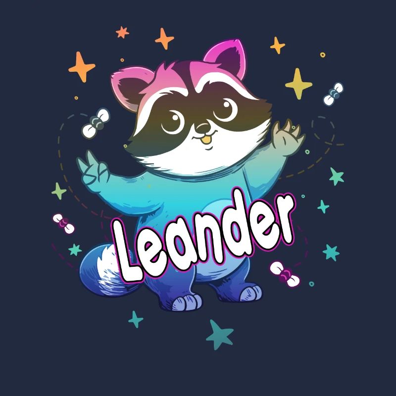 LEANDER - Beau nom de garçon avec un raton laveur mignon