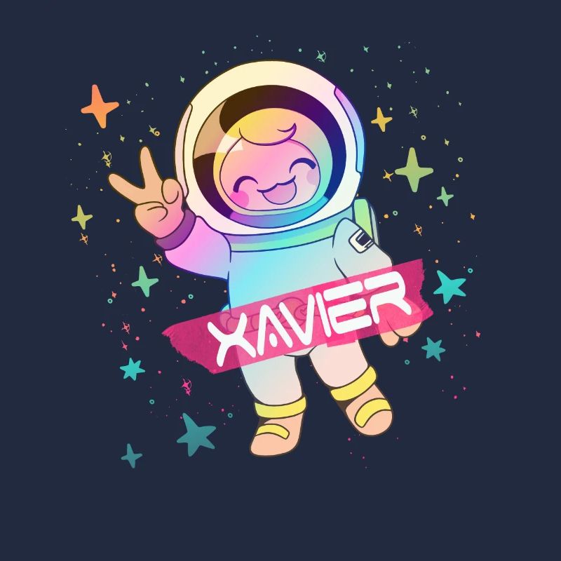 XAVIER - Beau nom de garçon avec astronaute mignon