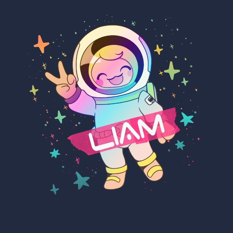 LIAM - Beau nom de garçon avec astronaute mignon