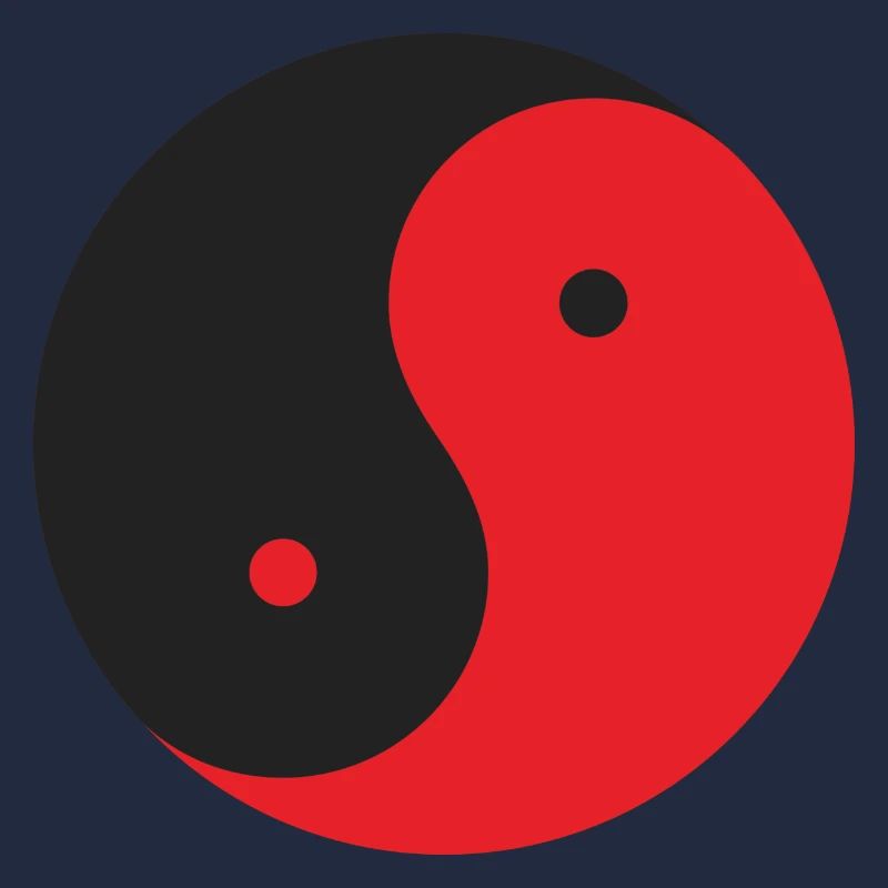 Yinyang schwarz rot