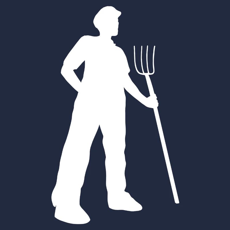 Farmer with pitchfork