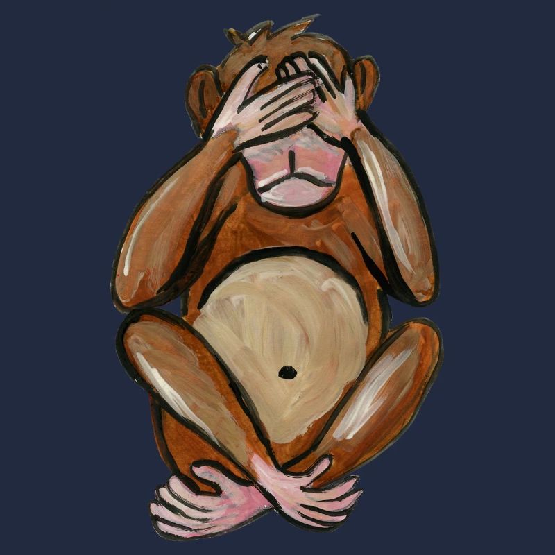 singe aveugle - blind monkey - blinder affe cieca