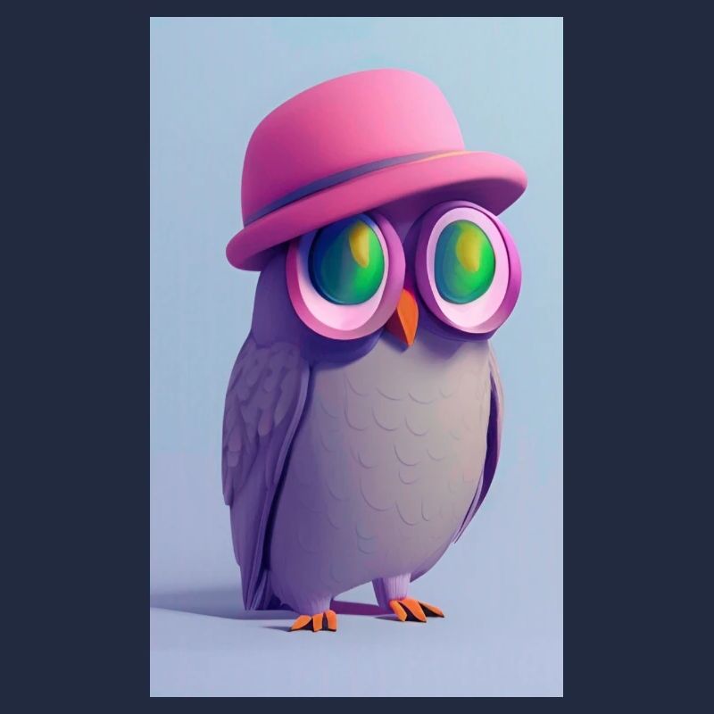 Eule mit Hut