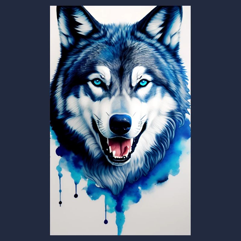 blauer Wolf