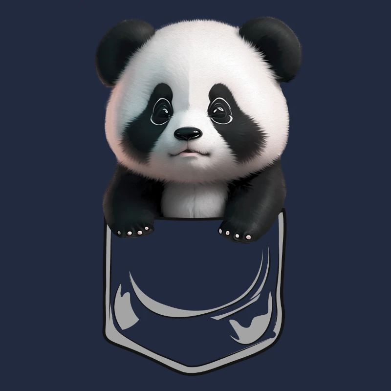 Bébé Panda Poitrine Noir