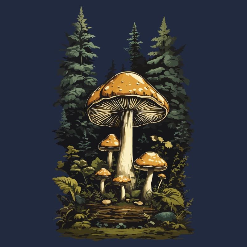 Rétro Toadstool Forest & Mushroom Magic Design