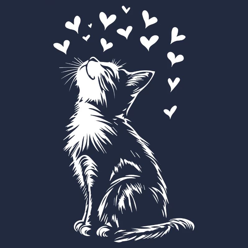 Chats mignons coeurs de chat