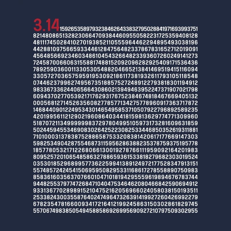 Pi 5000 Digits Pi Day Math Teacher Nerd