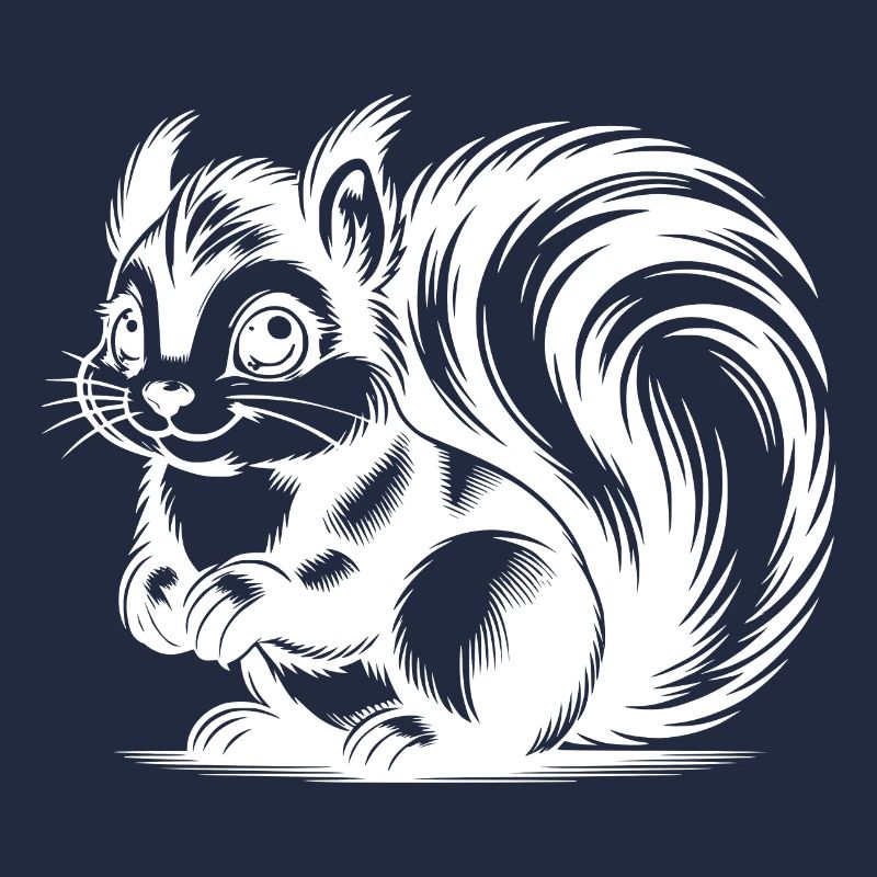 Mignon mignon écureuil Dessin