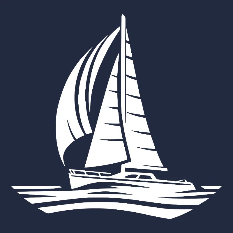 Segelboot bei mit ruhigem Wellengang