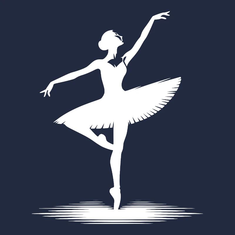 Ästhetisches Tanzdesign mit klassischer Pose