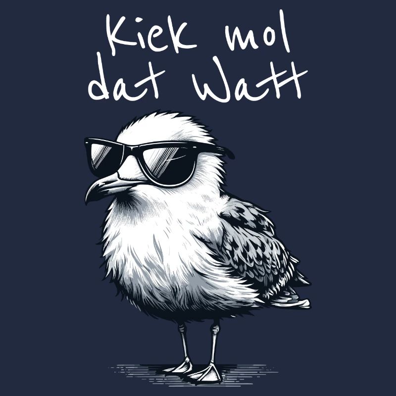 Kiek mol dat Watt Wattwanderer Möwe Spruch