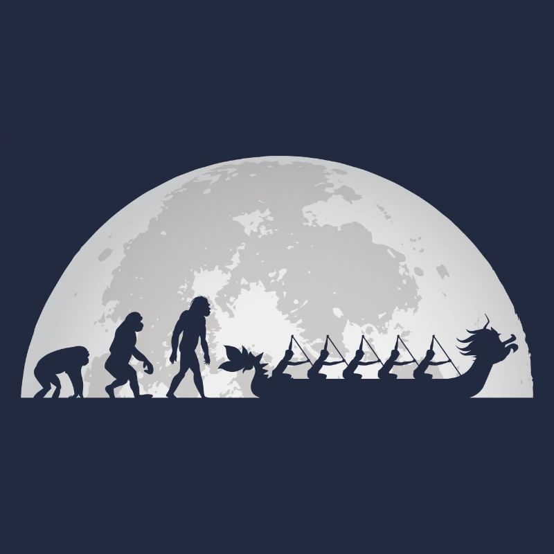 Evolution Drachenboot Mond Vollmond Paddler