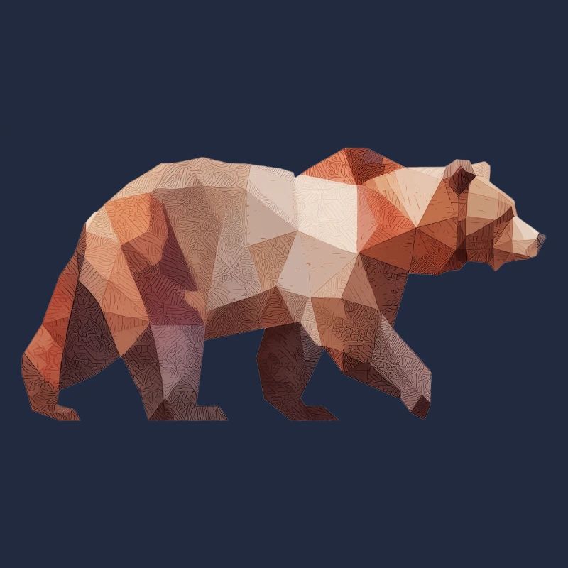 Braunbär | Low Poly Art Logo Design
