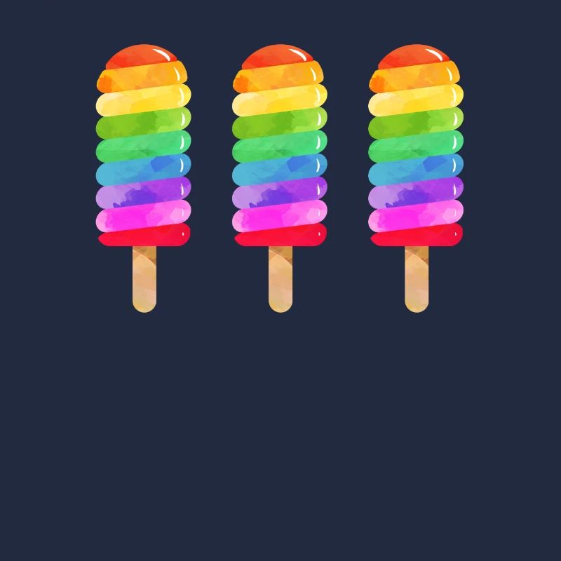 Eis am Stiel mit Regenbogenfarben LGBT Pride
