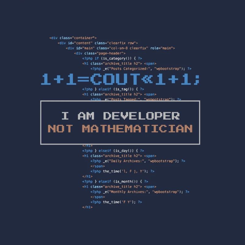 Funny developer saying no math ace