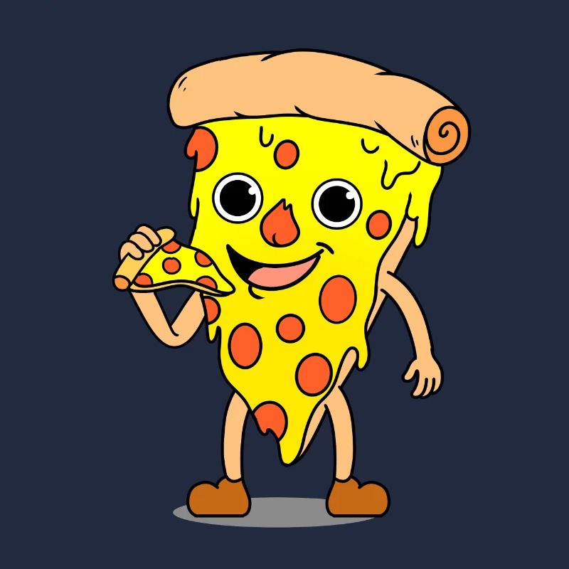 Pizza essen eine Pizza