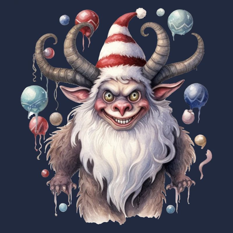 Dessin à l’aquarelle de Krampus