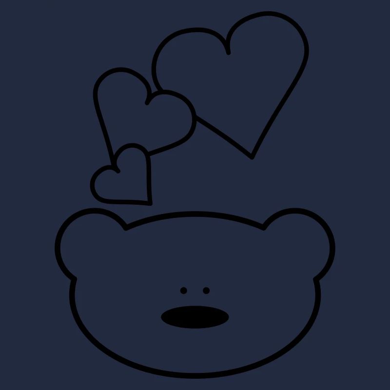 Lustiger Teddybär mit Herzen